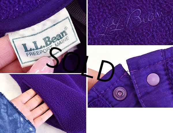 画像2: 90's 【ビンテージ】【LLビーン】【L.L.bean】【紫】【フリース】【スナップT】  (2)