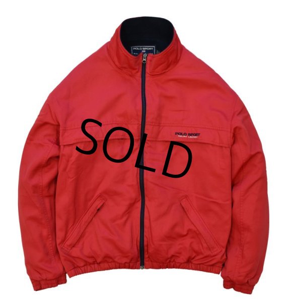 画像5: 【ポロスポーツ】【ラルフローレン】【赤】【裏フリース】【ナイロンジャケット】【ブルゾン】【サイズXL】  (5)