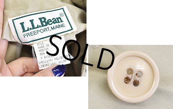 画像2: 90's 【ビンテージ】USA製【LLビーン】【L.L.bean】【ベージュ】【ロングコート】レインコート【サイズM】  (2)