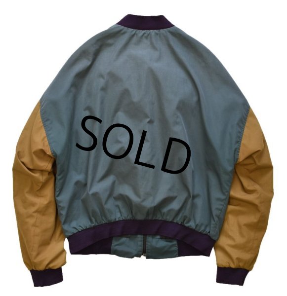 画像3: 90's【USA製】【ビンテージ】【HILTON】【ライトブラウン×青】【2トーン】【ブルゾン】  (3)