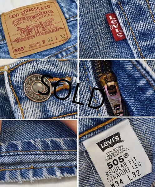 画像2: 【ビンテージ】【USA製】【LEVI'S】【リーバイス】５０５【505】【デニムパンツ】【34X32】  (2)