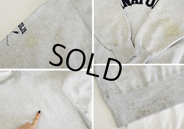 画像4: 90’s【USA製】【ビンテージ】【チャンピオン】【リバースウィーブ】【グレー】【ANNAPOLIS】【スウェット】【サイズＬ】  (4)