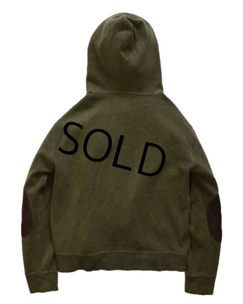 画像3: 【ラルフローレン】【オリーブグリーン・緑】【スエード エルボーパッチ付き】【パーカー】【サイズＬ】  (3)