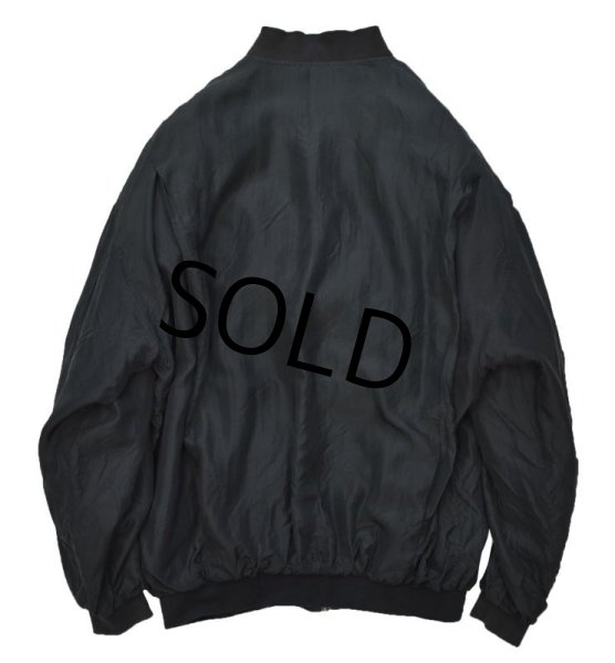 画像3: 【ビンテージ】【Robert Stock】【黒】ジップアップ【シルクブルゾン】シルクジャケット【サイズL】  (3)