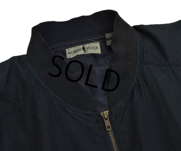 画像4: 【ビンテージ】【Robert Stock】【黒】ジップアップ【シルクブルゾン】シルクジャケット【サイズL】  (4)