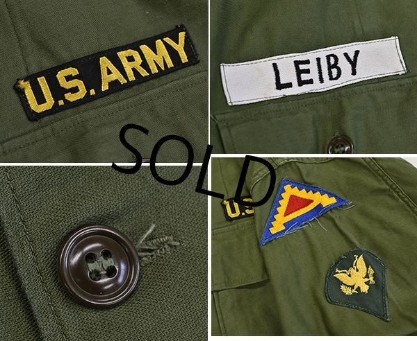 画像4: 【50's〜】【米軍実物】U.S.ARMY【ビンテージ】【OG107】【ユーティリティシャツ】【LEIBY】【サイズM】  (4)