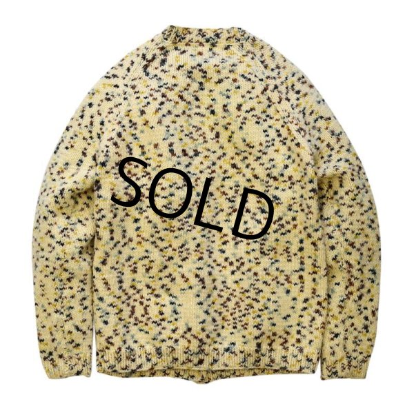 画像3: 【Marie Hutchinson】【ハンドメイド】【アイボリー】【混合毛糸】【ウールカーディガン】【レディース古着】【サイズM程度】  (3)