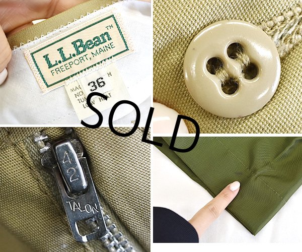画像3: 80’ｓ【新品未使用!!】ＬＬビーン【L.L.bean】【ベージュ×緑】【フィッシングパンツ】【Ｗ36】　  (3)