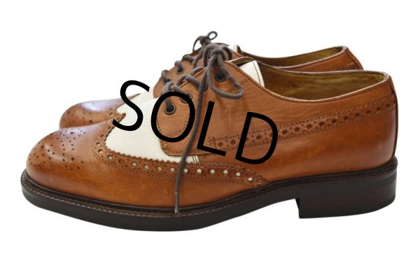 画像4: 【イタリー製】【Kenneth Cole】【ブラウン×ホワイト】【2トーン】ウィングチップ【レザーシューズ】【サイズ10 1/2】【28.5cm程度】  (4)
