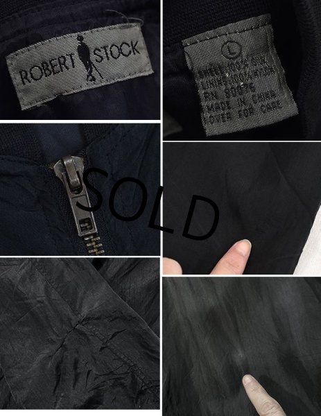 画像2: 【ビンテージ】【Robert Stock】【黒】ジップアップ【シルクブルゾン】シルクジャケット【サイズL】  (2)