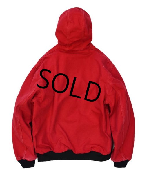 画像3: 【USA製】【ビンテージ】【カーハート】【carhartt】赤【ダック地】【アクティブパーカー】【フルジップパーカー】【L-R】  (3)