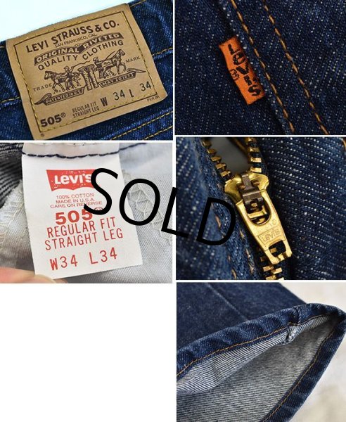 画像2: 【ビンテージ】【USA製】【LEVI'S】【リーバイス】５０５【505】【デニムパンツ】【34X34】  (2)