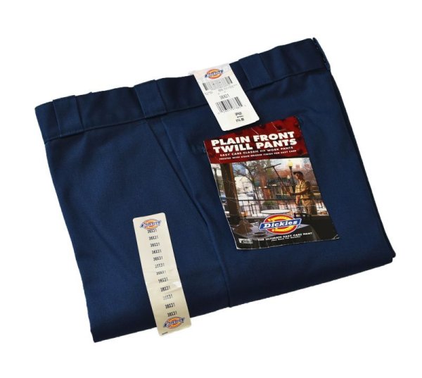 画像1: 【デッドストック】USA製【ビンテージ】【ディッキーズ】【Dickies】【ネイビー・紺】【ワークパンツ】【32×34】  (1)