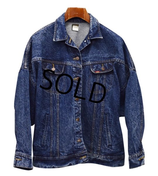 画像2: 【ビンテージ】【Lee】★【ケミカルウォッシュ】デニムジャケット【Gジャン】【レディース古着】【サイズS】  (2)