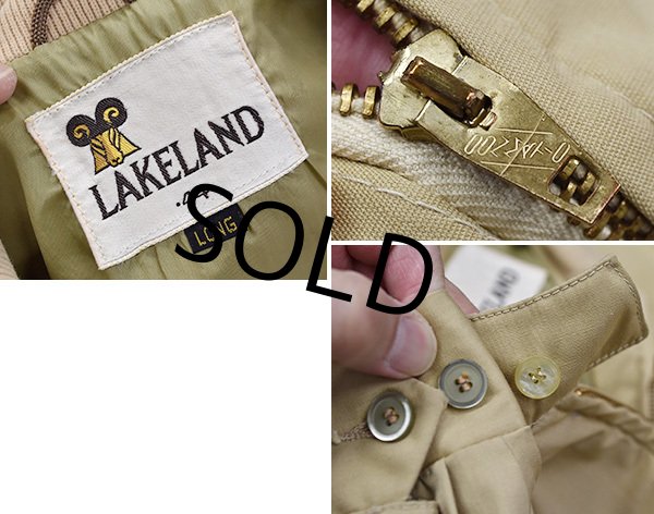 画像2: 60's【ビンテージ】【LAKE LAND】【ベージュ】【ファラオ風ジャケット】【ブルゾン】【サイズ４４-Ｌ】  (2)