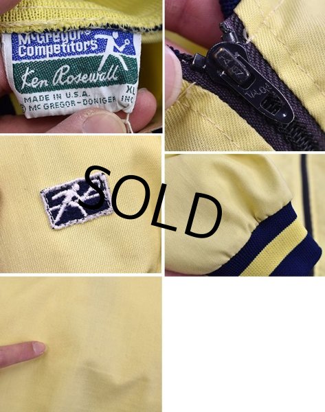画像2: 【70's】ビンテージ【マクレガー】黄色×紺【ブルゾン】【サイズXL】  (2)