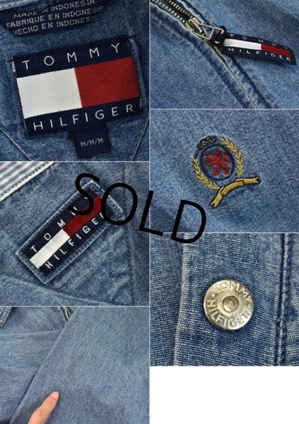 画像2: 【トミーヒルフィガー】【シャンブレー】【ジップアップブルゾン】【サイズ Ｍ】  (2)