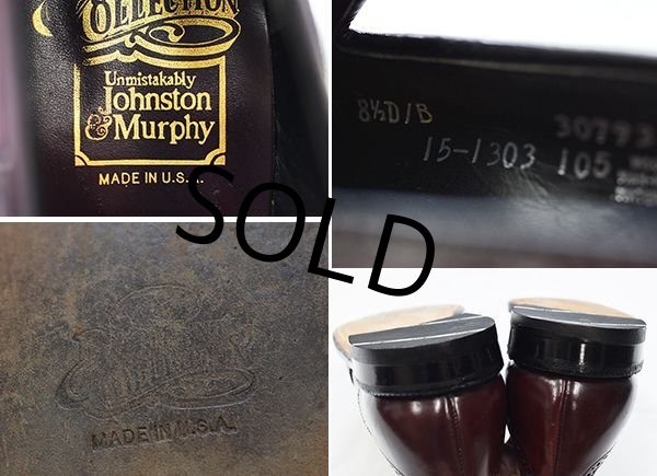 画像2: 【USA製】【ビンテージ】【ジョンストン&マーフィー】【president's collection】赤茶【タッセルローファー】【8 1/2 D/B】【26.5cm程度】【スリッポン】  (2)