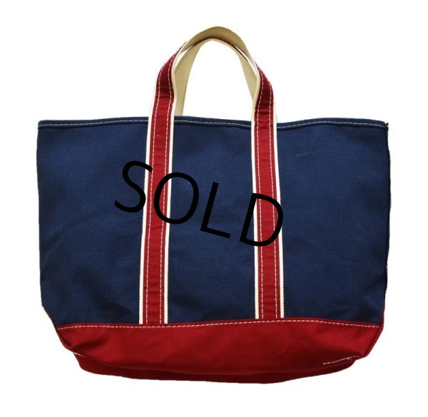 画像3: 80's【ビンテージ】【USA製】LLビーン【L.L.bean】紺×赤x白【デラックストートバッグ】  (3)