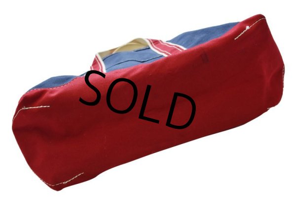 画像4: 80's【ビンテージ】【USA製】LLビーン【L.L.bean】紺×赤x白【デラックストートバッグ】  (4)