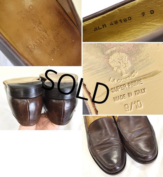 画像2: イタリー製!【ラルフローレン】【POLO ralph lauren】【ブラウン】【スリッポン】【ローファー】【9D】【27cm程度】  (2)