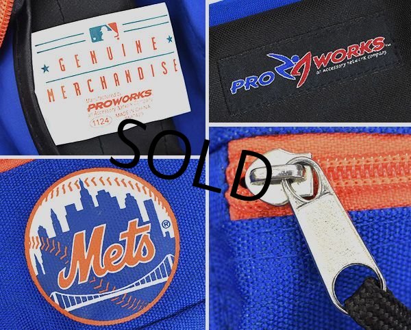 画像2: 【ビンテージ】【青×オレンジ】【ニューヨークメッツ】MLB【ウエストポーチ】  (2)