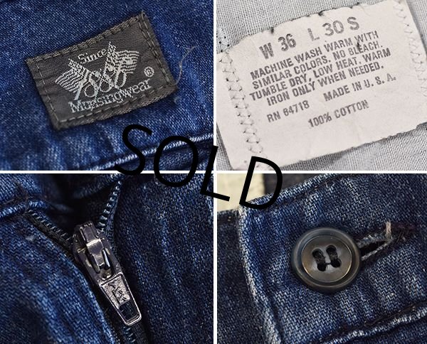 画像2: 大きめサイズ【USA製】【ビンテージ】【マンシングウェア】【２タック】【デニムパンツ】【36ｘ30】  (2)