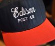 画像4: 【USA製】【ビンテージ】new era 【ニューエラ】Edison Post 435【紺ｘ赤】【ベースボールキャップ】  (4)