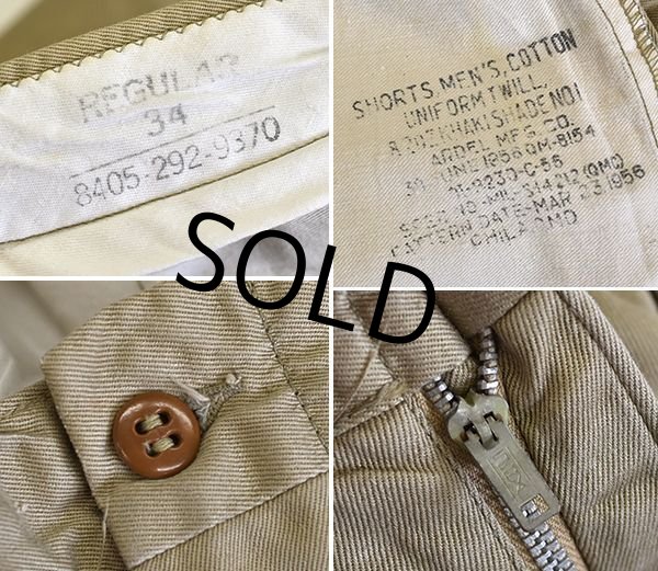 画像2: 50's【米軍実物】【ビンテージ】【チノショーツ】【ショートパンツ】【W34】  (2)