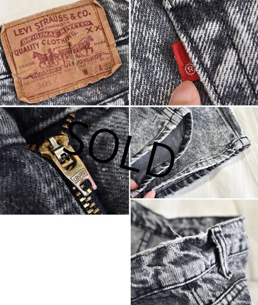 画像2: 大きめサイズ‼【USA製】【ビンテージ】【LEVI'S】【リーバイス５０５】505 黒【ブラックデニム】【ケミカルウォッシュ】【デニムパンツ】【38Ｘ32】  (2)