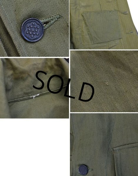 画像3: 程度良好!【40's】【ビンテージ】米軍実物【M43】【HBT】ジャケット【カバーオール】【34R】  (3)