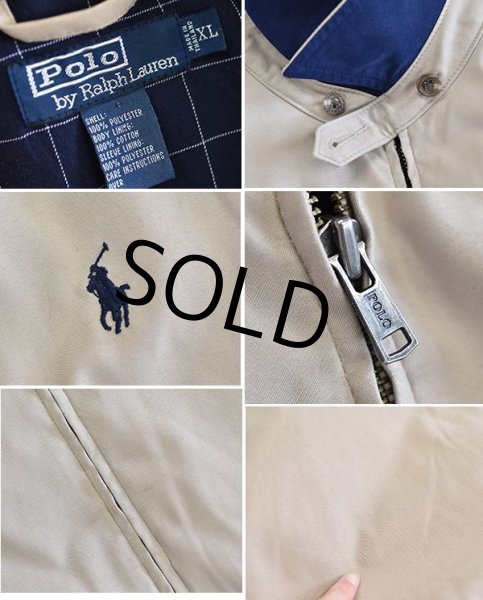 画像2: 【ラルフローレン】【ベージュ】【コットンブルゾン】スウィングトップ【サイズXL】  (2)