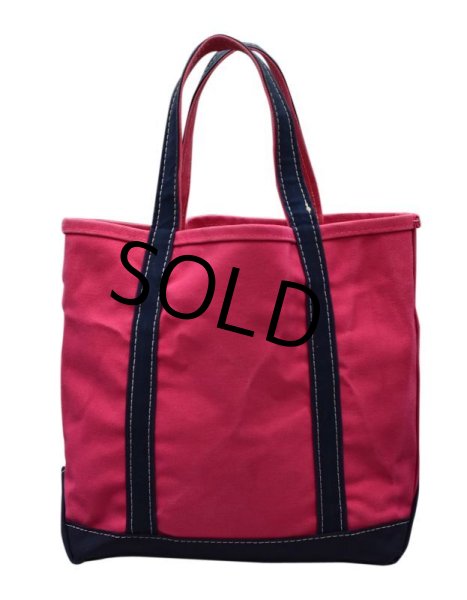 画像6: 【USA製】【ビンテージ】ＬＬビーン  L.L.bean【ピンク×紺】チューリップ柄【キャンバス】【トートバッグ】  (6)