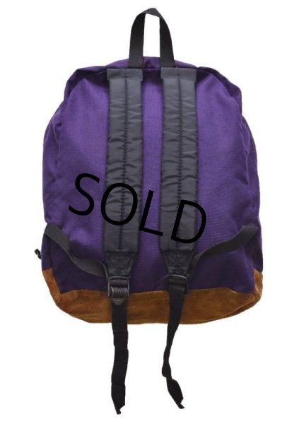 画像5: 90's【ビンテージ】【USA製】紫【jansport】ジャンスポーツ【ボトムレザー】【デイパック】【リュックサック】  (5)