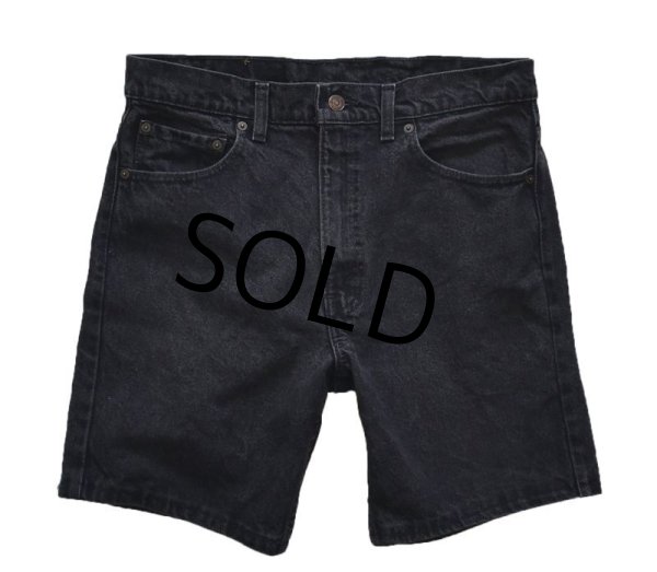 画像1: 【ビンテージ】【USA製】【LEVI'S】【リーバイス】５０５【505】カットオフショーツ 黒【ブラックデニム】カットオフパンツ【W34】短パン  (1)