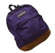 画像1: 90's【ビンテージ】【USA製】紫【jansport】ジャンスポーツ【ボトムレザー】【デイパック】【リュックサック】  (1)