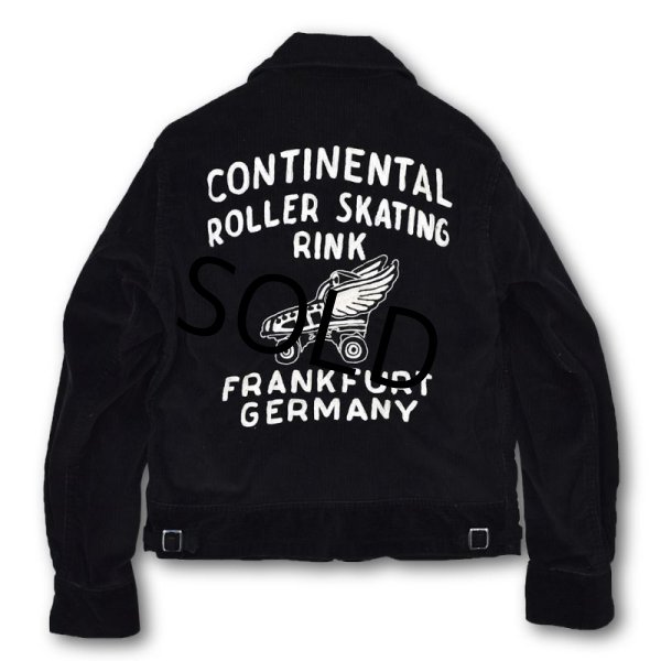画像4: 50's【ビンテージ】【黒】【チェーンステッチ】【Roller Skating Rink】【コーデュロイブルゾン】【スタジャン】【コーデュロイジャケット】36R  (4)