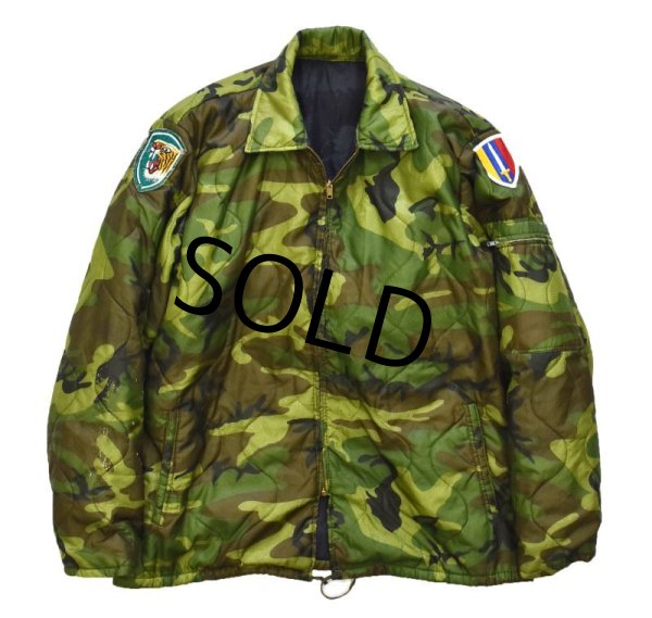 画像4: 【ビンテージ】【60's】 カモフラ【ベトジャン】70's ベトナム スーベニアジャケット 【キルティングポンチョライナー】   (4)