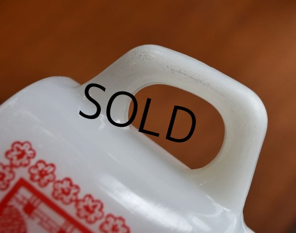 画像3: 【Fire King】【ファイヤーキング】【赤】【アップルオンザマット】【スタッキング】【マグカップ】ミルクガラス  (3)