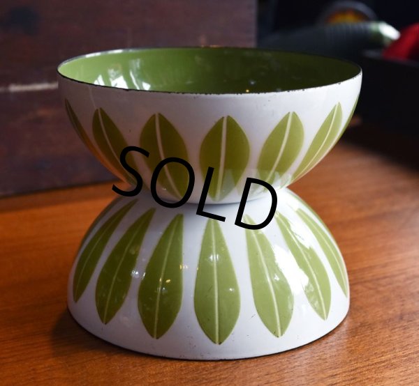 画像5: 【北欧】【キャサリンホルム】【ロータス】【ホーロー】【エナメルボウル】【白ｘ緑】【１４cm】 (5)