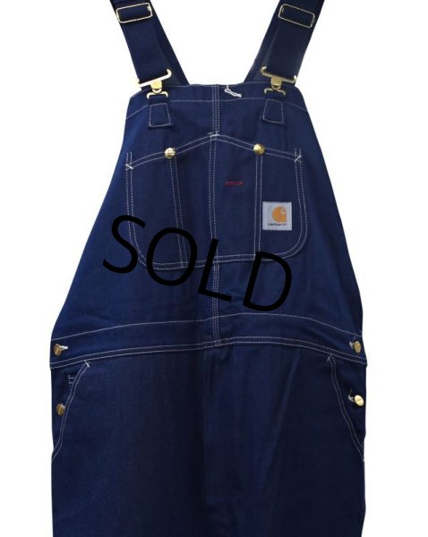 画像5: 90's デッドストック【ビンテージ】USA製【カーハート】デニム【オーバーオール】46X32  (5)