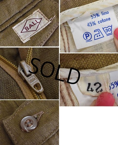 画像2: 【デッドストック】【イタリー製】【BALL】【コットンｘリネン】【ショーツ】２タック【ショートパンツ】【レディースサイズ】サイズ４２【XＳ程度】  (2)