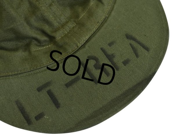 画像4: 40's【デッドストック】 【ビンテージ】【U.S.NAVY】【USN】【N-3】【HBTキャップ】【ステンシル入り】サイズ7 1/4【59ｃｍ程度】  (4)