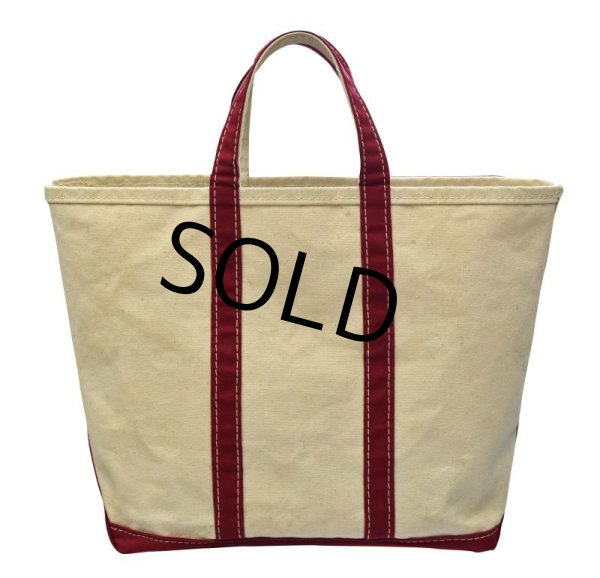 画像3: 【ビンテージ】【Lands' End】【ランズエンド】【白×赤】 キャンバス【トートバッグ】  (3)