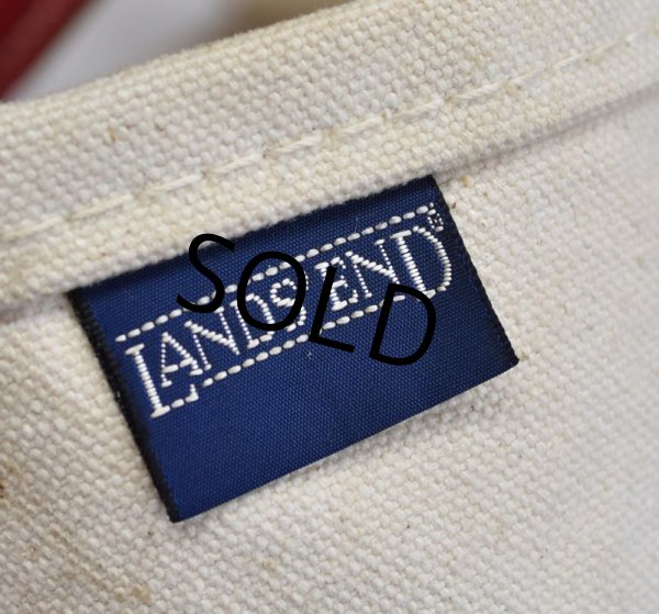 画像2: 【ビンテージ】【Lands' End】【ランズエンド】【白×赤】 キャンバス【トートバッグ】  (2)