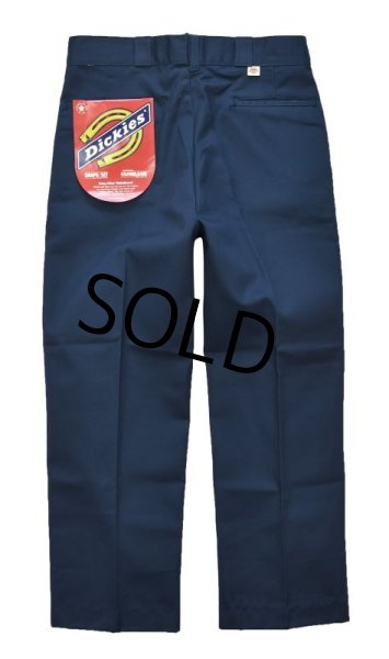 画像4: 【デッドストック】USA製【ビンテージ】【ディッキーズ】【Dickies】【ネイビー・紺】【ワークパンツ】【36×33】  (4)