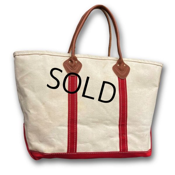 画像4: 90's【ビンテージ】LLビーン【L.L.bean】【レザーハンドル】キャンバス【トートバッグ】  (4)