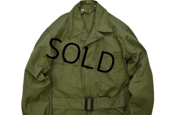 画像4: 【デッドストック】40's【ビンテージ】u.s.army【米軍実物】【M-43】HBT【ヘリンボーン】【オールインワン】【つなぎ】【38R】  (4)