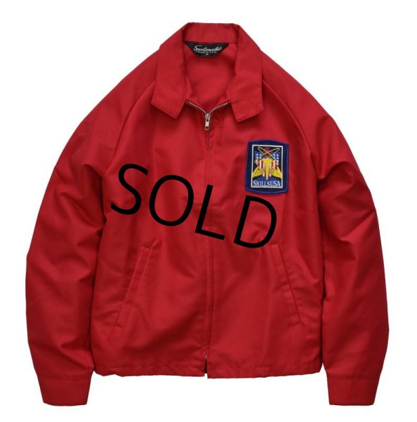 画像4: 【ほぼ未使用】【USA製】【スポーツマスター】【赤】【SKILLS USA】【ジップアップブルゾン】【サイズM】  (4)