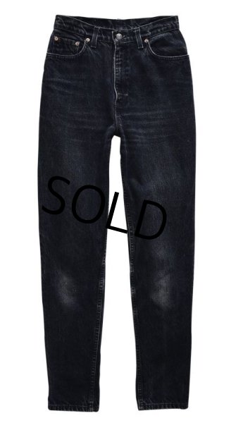 画像2: 【ビンテージ】【USA製】【LEVI'S】リーバイス【521】【ブラックデニム】【レディース古着】【サイズ12】【W27.5程度】  (2)